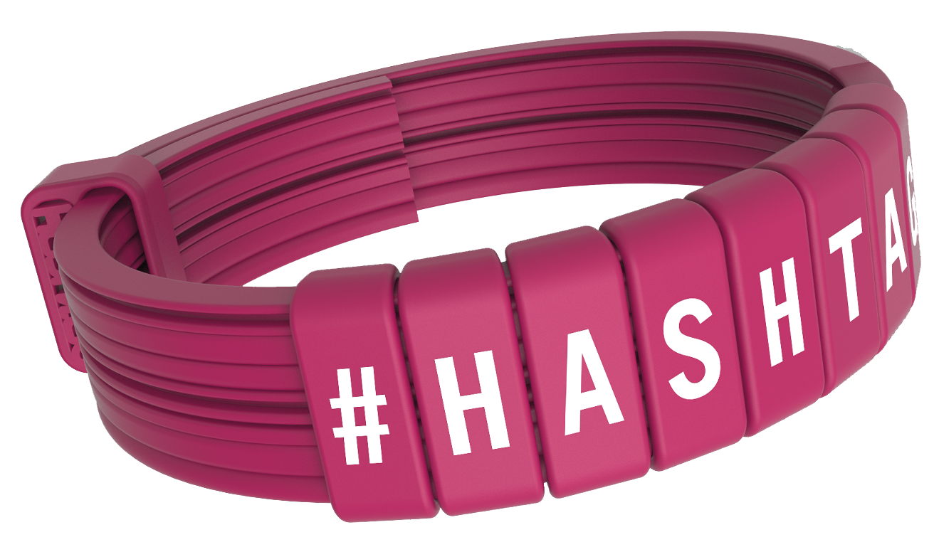 Pulsera Personalizable Rosa | Hashtag Bracelets